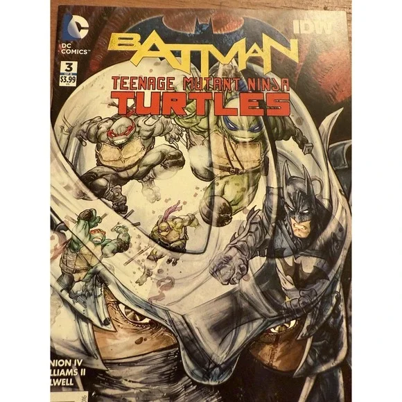 BATMAN TEENAGE MUTANT NINJA TURTLES # 3 VF/NM DC COMICS 2016 - Picture 6 of 10